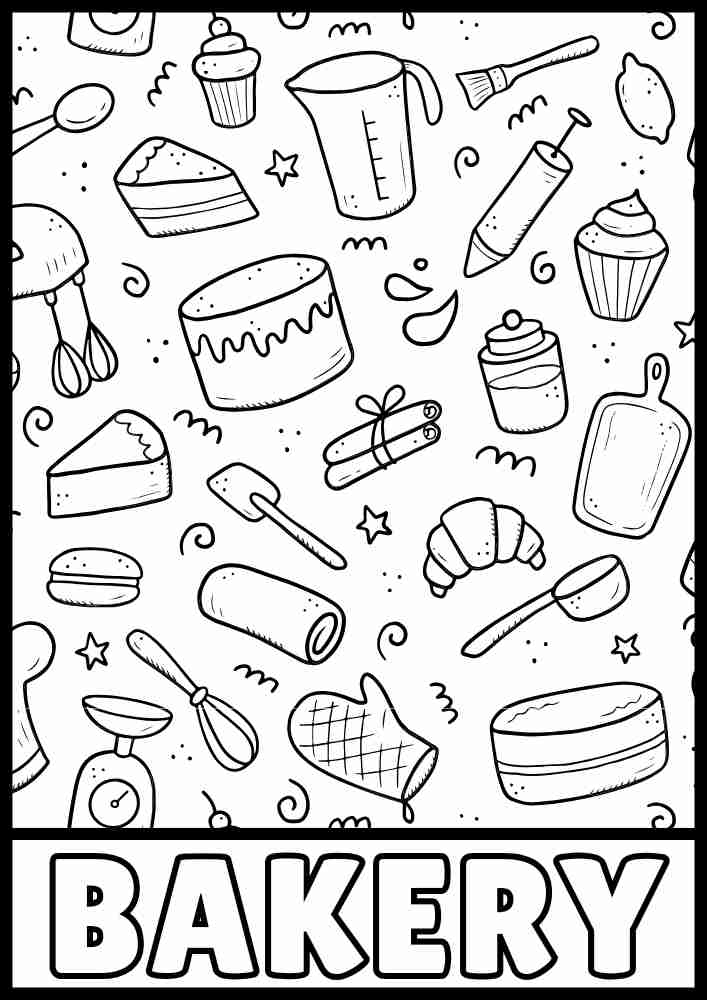 Bakery Interactive Coloring Page